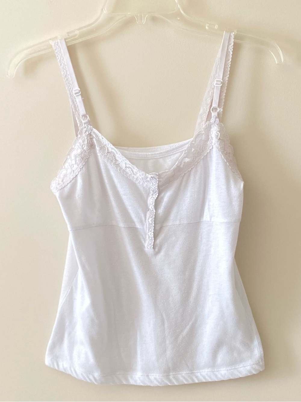 Women’s White Cotton Camisole - S - Pre-owned